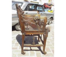 A rare pair of stunning 1920's Egyptian revival armchair - Thumbnail 5