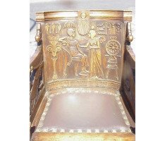 A rare pair of stunning 1920's Egyptian revival armchair - Thumbnail 8