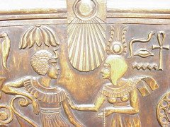 A rare pair of stunning 1920's Egyptian revival armchair - Thumbnail 9