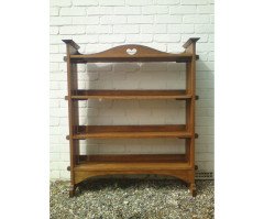 Wylie and Lochhead. An Arts and Crafts oak adjustable bookcase - Thumbnail 1