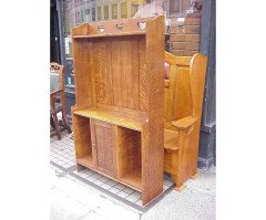 Liberty and Co. A oak bookcase with squashed heart - Thumbnail 2