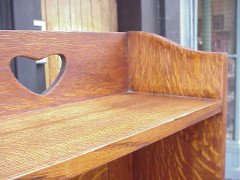 Liberty and Co. A oak bookcase with squashed heart - Thumbnail 3