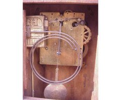 Liberty and Co. An Arts and Crafts oak mantle clock in the style of C F A Voysey - Thumbnail 6