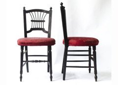 Dante Rossetti for Morris and Co. A pair of chairs originally rush seated - Thumbnail 2