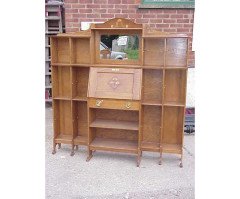 An Arts and Crafts Oak Bureau Bookcase - Thumbnail 1
