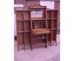 An Arts and Crafts Oak Bureau Bookcase - Thumbnail 7