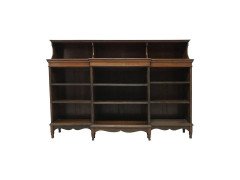 George Jack for Morris and Co. A super quality breakfront walnut open bookcase - Thumbnail 2
