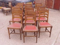 William Birch. A set of sixteen William Birch dining chairs including a pair of matching armchairs (not shown) - Thumbnail 1