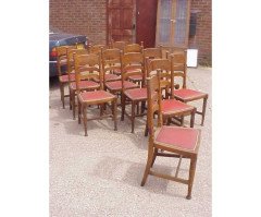 William Birch. A set of sixteen William Birch dining chairs including a pair of matching armchairs (not shown) - Thumbnail 4