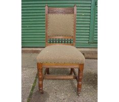 Two sets of four oak dining chairs and a similar pair the design attributed to E.W.Godwin - Thumbnail 1