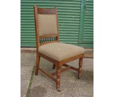 Two sets of four oak dining chairs and a similar pair the design attributed to E.W.Godwin - Thumbnail 2