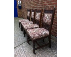Two sets of four oak dining chairs and a similar pair the design attributed to E.W.Godwin - Thumbnail 6