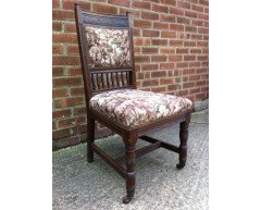 Two sets of four oak dining chairs and a similar pair the design attributed to E.W.Godwin - Thumbnail 8