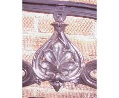 Coalbrookdale, The Lily Pad design. A pair of cast iron benches with fine fern leaf detailing - Thumbnail 9