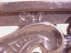 Coalbrookdale, The Lily Pad design. A pair of cast iron benches with fine fern leaf detailing - Thumbnail 13