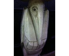 A rare set of stoneware garden ornaments and matching bird bath - Thumbnail 6