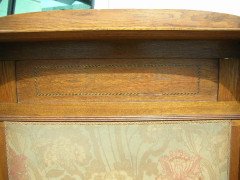 Liberty and Co. An Arts and Crafts oak settle with fabric of The Silver Studio's - Thumbnail 10