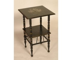 E W Godwin. An ebonised and painted thebes sidetable - Thumbnail 1