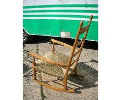 William Birch retailed by Liberty and Co. A good quality Cotswold School oak rocking chair - Thumbnail 2