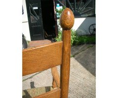 William Birch retailed by Liberty and Co. A good quality Cotswold School oak rocking chair - Thumbnail 6