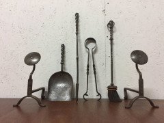 Gordon Russell. A set of Cotswold School hand wrought iron fire utensils - Thumbnail 3