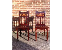 Shapland and Petter. A pair of Arts and Crafts hall chairs - Thumbnail 1