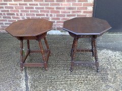 John Henry Chamberlain (attributed) for Pluknett and Steevens. A pair of almost identical Gothic Revival side table - Thumbnail 1