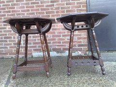 John Henry Chamberlain (attributed) for Pluknett and Steevens. A pair of almost identical Gothic Revival side table - Thumbnail 4