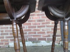 John Henry Chamberlain (attributed) for Pluknett and Steevens. A pair of almost identical Gothic Revival side table - Thumbnail 6