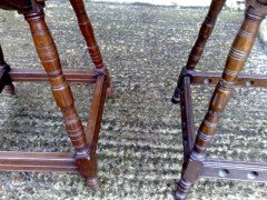 John Henry Chamberlain (attributed) for Pluknett and Steevens. A pair of almost identical Gothic Revival side table - Thumbnail 7