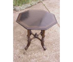 Gillows. An Aesthetic Movement ebonised and brass ball inlay sidetable - Thumbnail 2