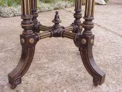Gillows. An Aesthetic Movement ebonised and brass ball inlay sidetable - Thumbnail 4