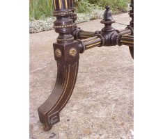 Gillows. An Aesthetic Movement ebonised and brass ball inlay sidetable - Thumbnail 5