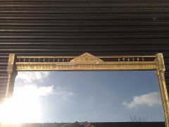 A large Gothic Revival gilt and incised mirror - Thumbnail 3