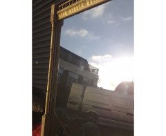A large Gothic Revival gilt and incised mirror - Thumbnail 6