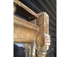 A large Gothic Revival gilt and incised mirror - Thumbnail 9