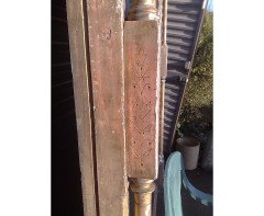 A large Gothic Revival gilt and incised mirror - Thumbnail 16