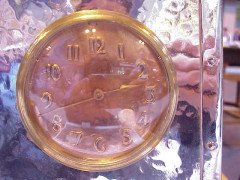 An Arts and Crafts Silver Plated Clock - Thumbnail 4