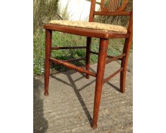 A sweet little walnut Lyre back bedroom chair - Thumbnail 4
