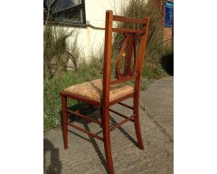 A sweet little walnut Lyre back bedroom chair - Thumbnail 5