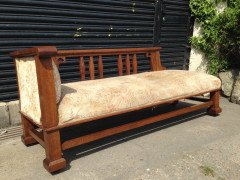 Liberty and Co. A stylish super quality solid oak Arts and Crafts chaise lounge - Thumbnail 3