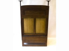 Liberty and Co. An Arts and Crafts oak settle with fabric of The Silver Studio's - Thumbnail 5