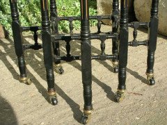 Woof and Whitaker of Sheffield. An Aesthetic Movement gilt and ebonised sidetable - Thumbnail 5