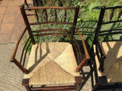 William Morris. A Sussex rush-seated chair - Thumbnail 6