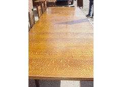 A Pair of Quality Arts and Crafts/ Gothic Revival Oak Dining Tables Which Were Made to Be Mated Together. - Thumbnail 2