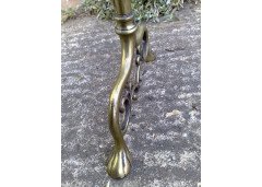 An Arts and Crafts brass fire screen - Thumbnail 4